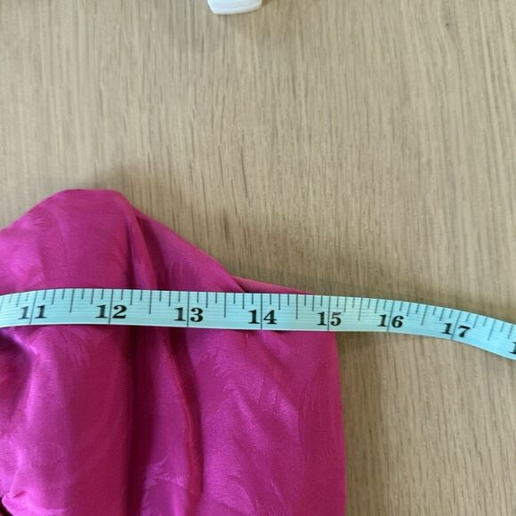 Y2K Silk Studio Hot Pink 100% Silk Strapless Prom Homecoming Dress Size 4 166 - Picture 4 of 14